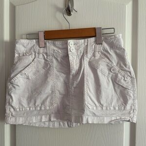 White Cargo Skirt